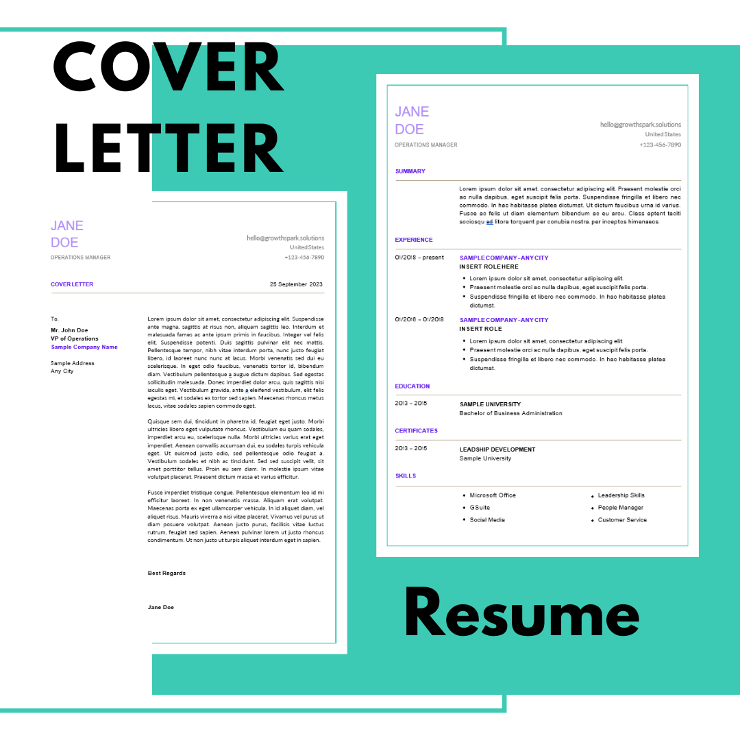 CV Template MS Word: ATS Friendly Resume Template