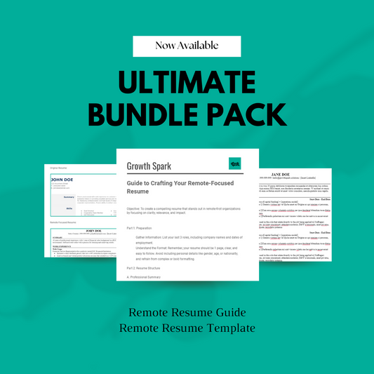 Remote Career Resume Guide & Customizable Template